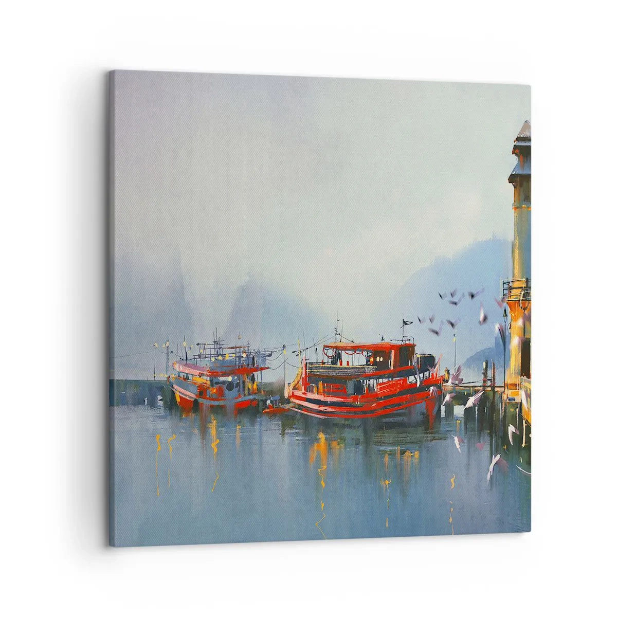 Schilderen op canvas - Aan het einde van de wereld - 50x50 cm