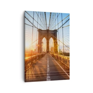 Schilderen op canvas - Op de gouden brug - 50x70 cm