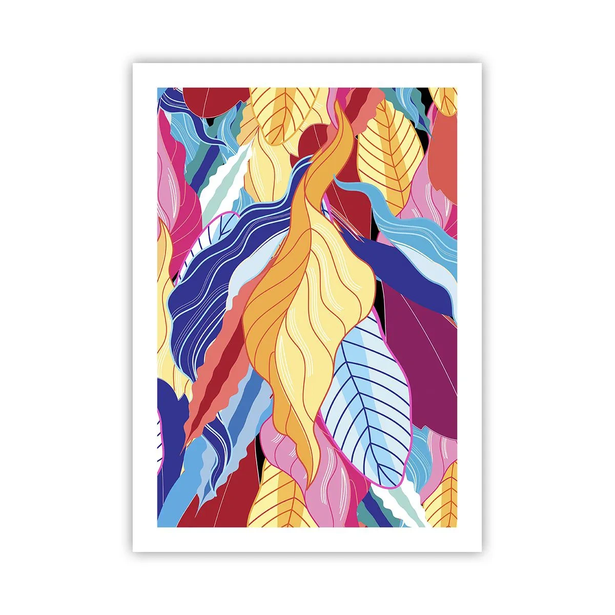 Poster - Een kleurrijke puinhoop - 50x70 cm