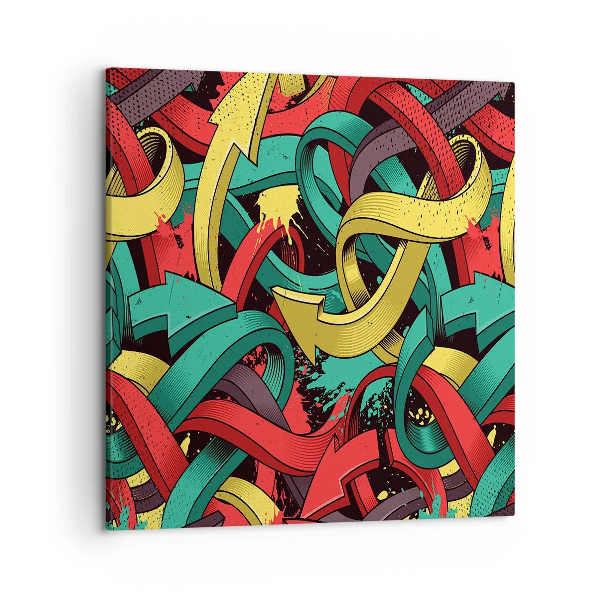 Schilderen op canvas - Welke weg naar het doel? - 50x50 cm