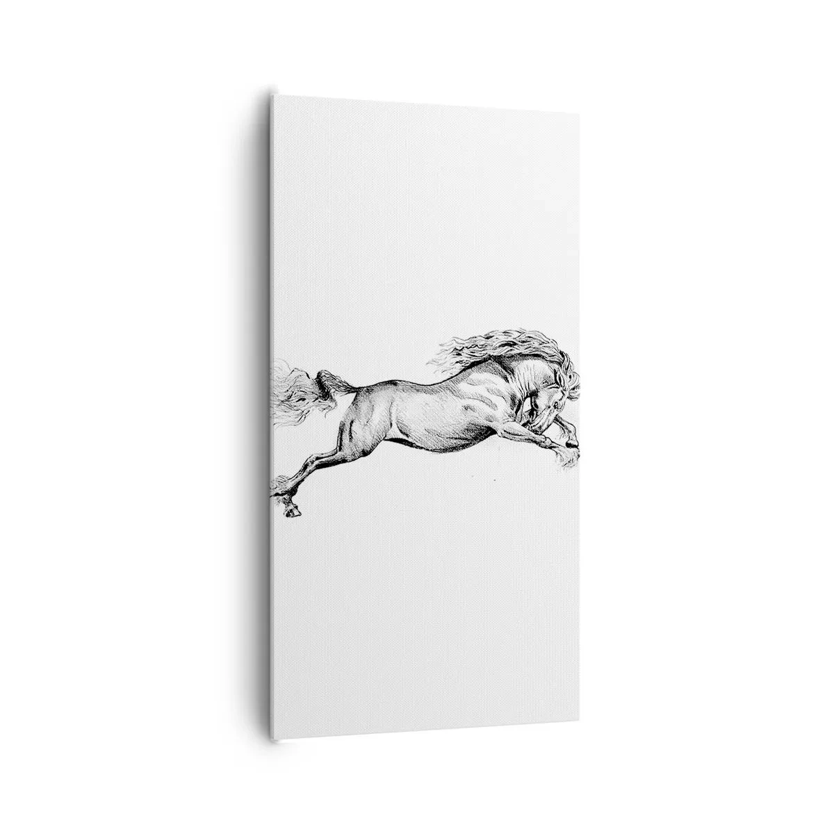 Schilderen op canvas - Vastgehouden in galop - 65x120 cm