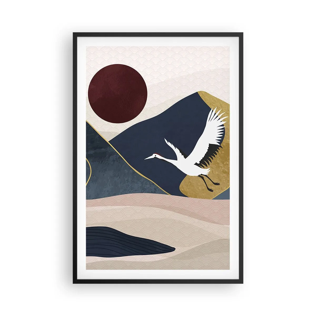 Poster in een zwarte lijst - Het is weer een dag GEGAAN - 61x91 cm