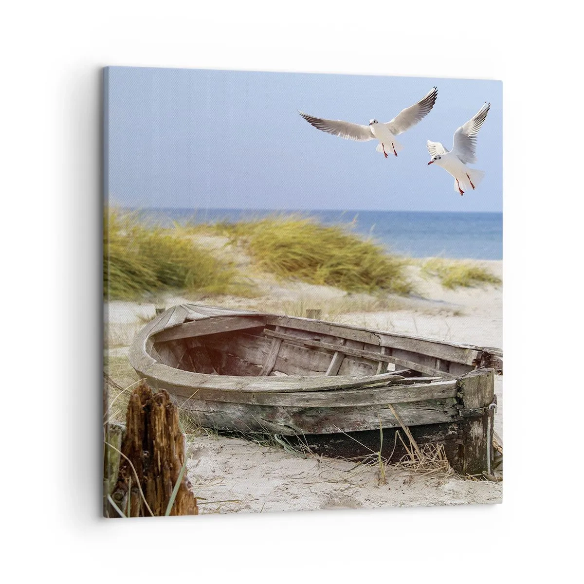 Schilderen op canvas - Badend in de wind - 50x50 cm