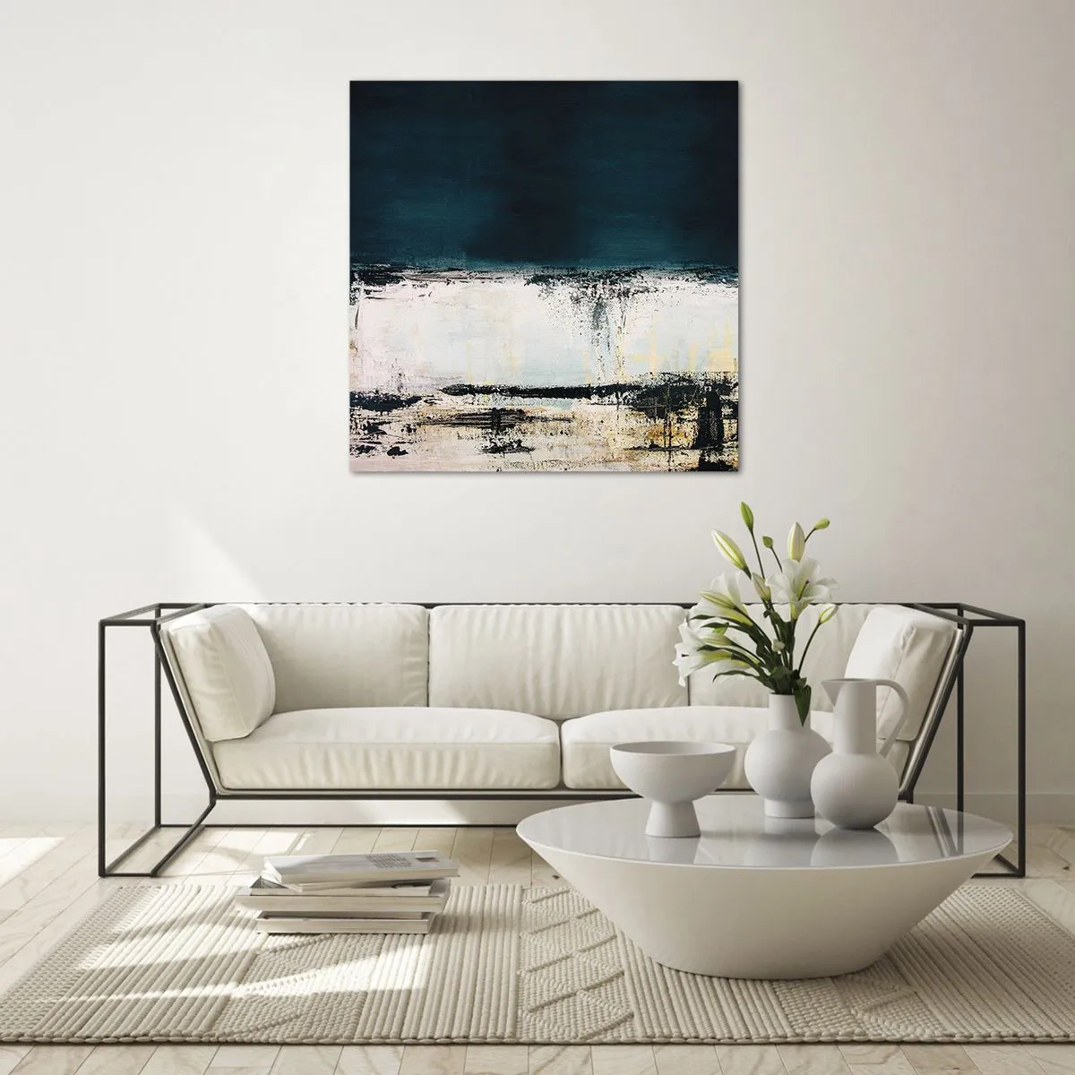 Schilderen op glas - Horizontale compositie - 70x70 cm