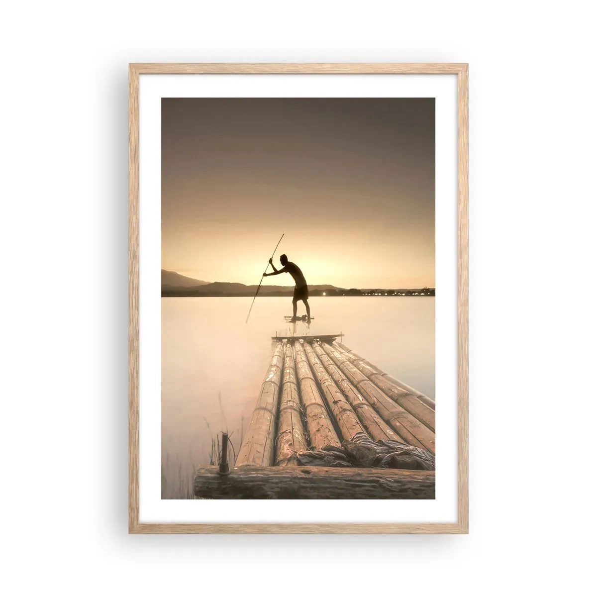 Een poster in een licht eiken lijst - Voor het slapen gaan - 50x70 cm