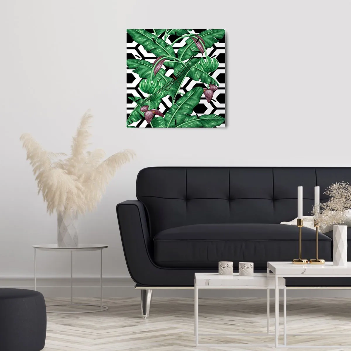 Wandklok - Klok - Van nature een symmetrische compositie - 30x30 cm
