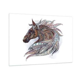 Schilderen op glas - Keltisch strijdersros - 100x70 cm