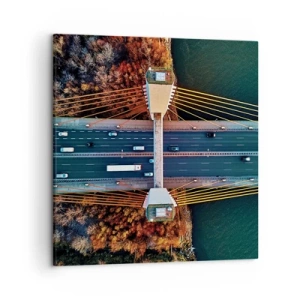 Schilderen op canvas - BEYOND the waters, beyond the forest - 50x50 cm