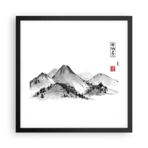 Poster in een zwarte lijst - Oneindige verte - 40x40 cm