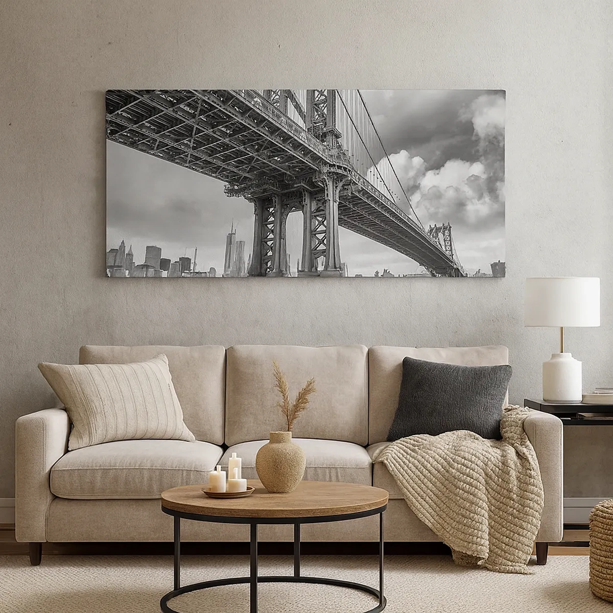 Schilderen op canvas - Naar het hart van de stad - 30x30 cm