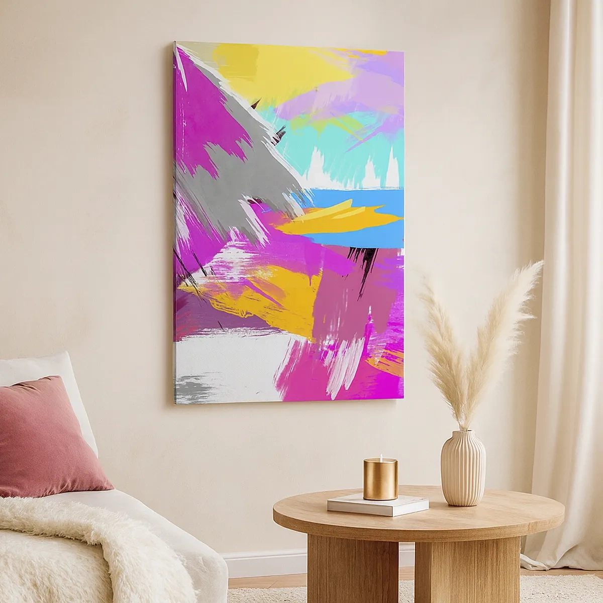 Schilderen op canvas - Man, man, man en weer man - 50x70 cm