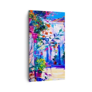 Schilderen op canvas - Impressie - een Italiaanse straat - 45x80 cm