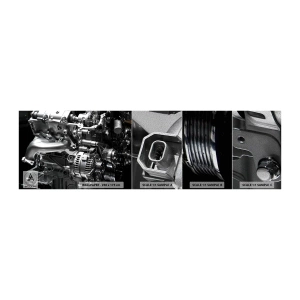 Fotobehang Monster Premium Sand - Staal, mooi, sterk - Automobiel, Automotor, 3D - 100x30 cm