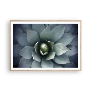 Een poster in een licht eiken lijst - Het trekt aan en waarschuwt - 100x70 cm