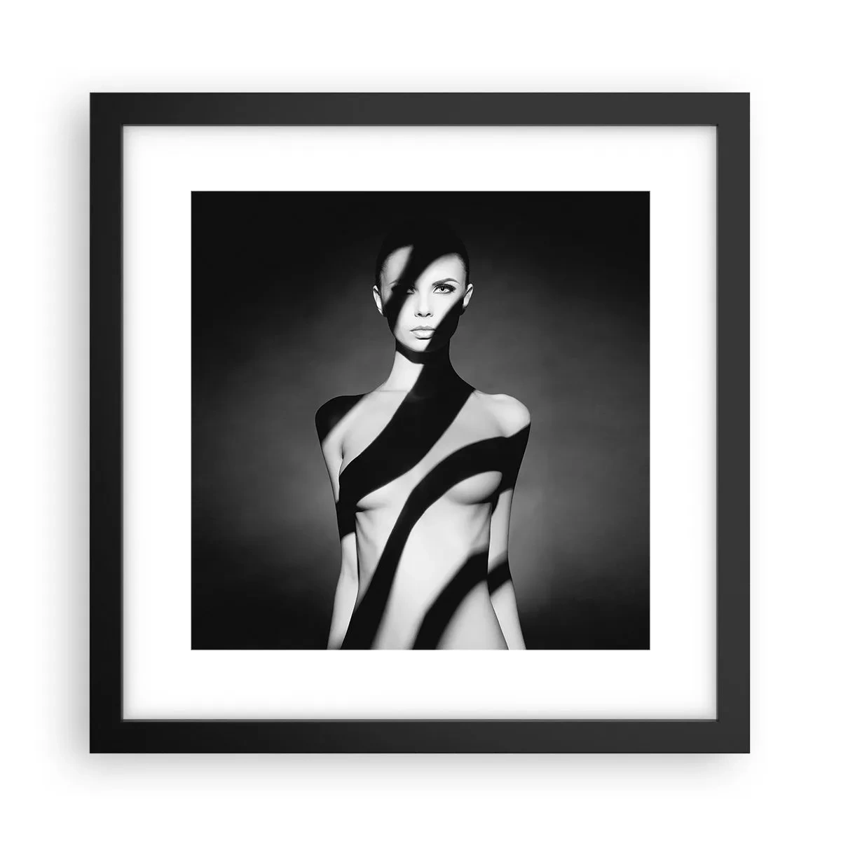 Poster in een zwarte lijst - In glans en schaduw - 30x30 cm