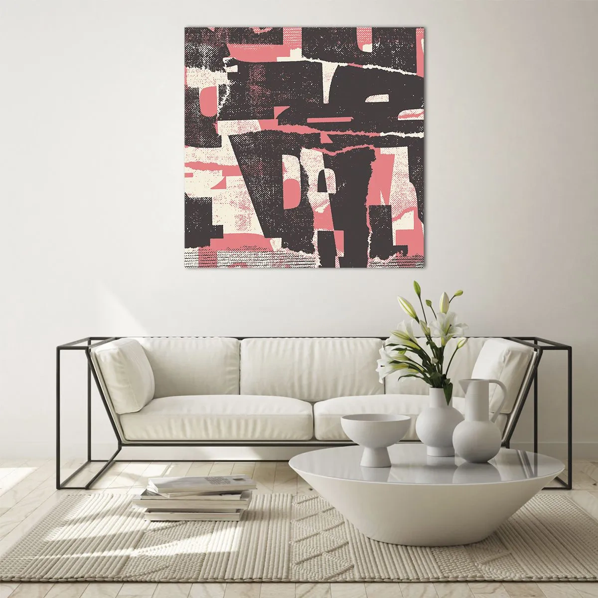 Schilderen op glas - Al dit lawaai - 60x60 cm