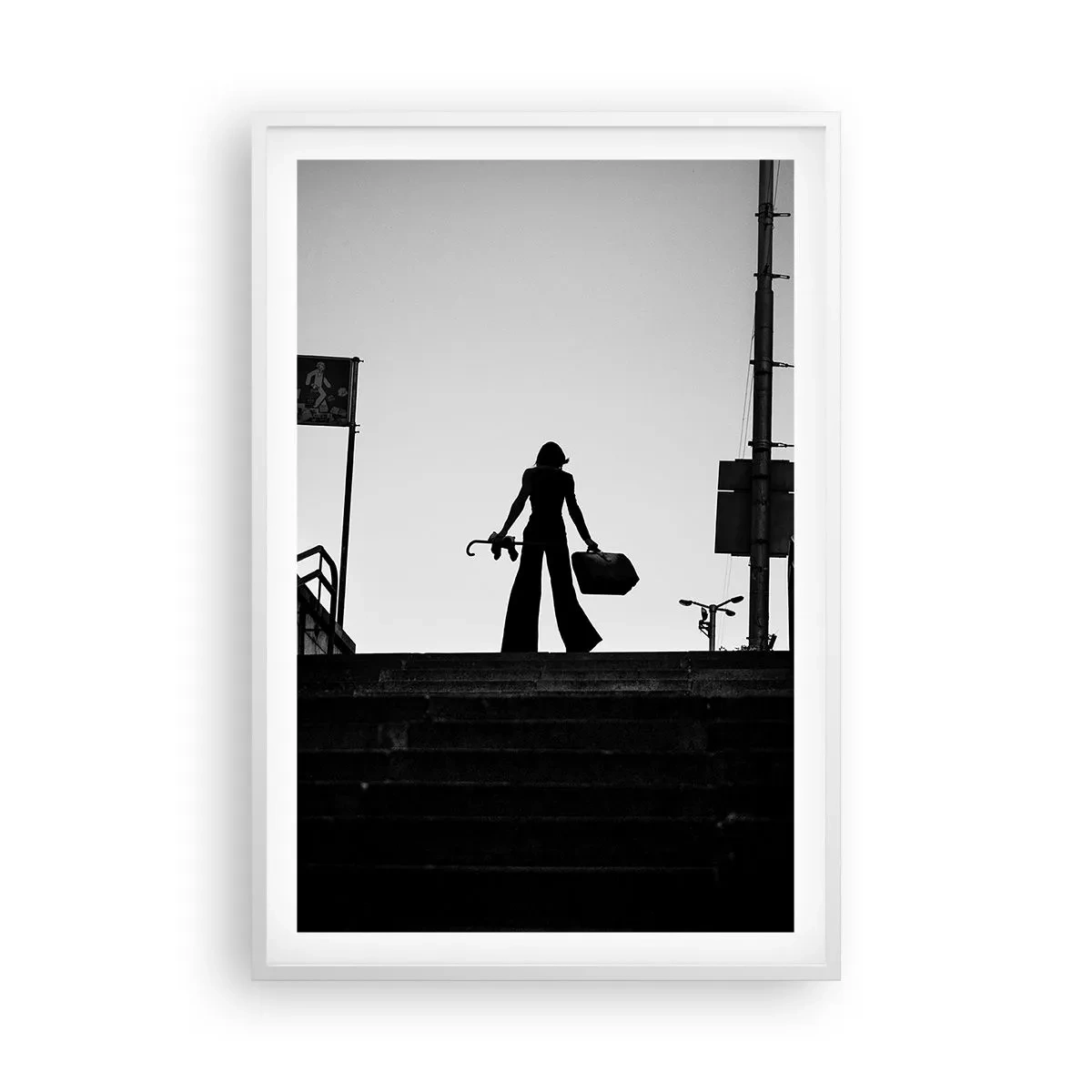 Poster in een witte lijst - Stedelijk dwalen - 61x91 cm