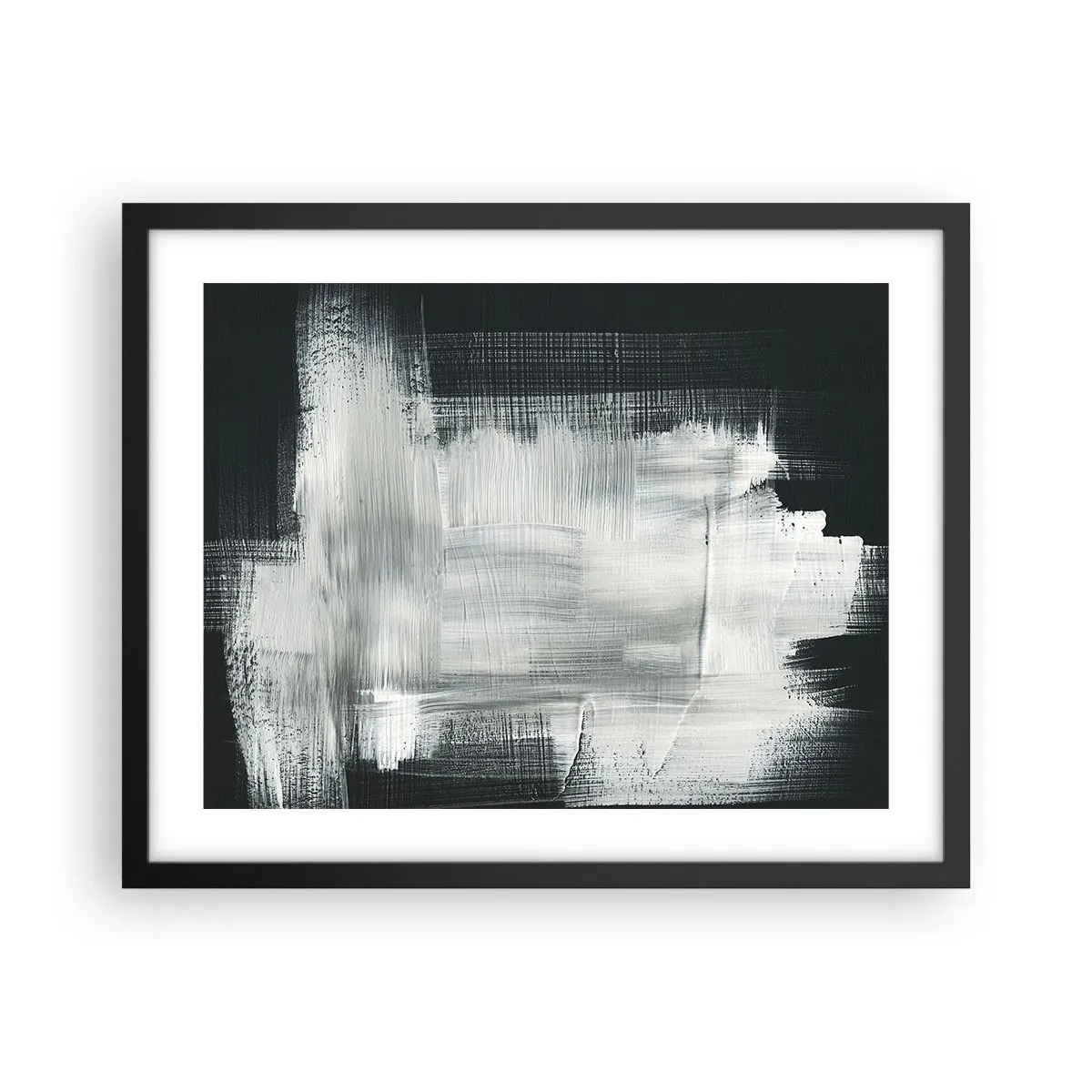 Poster in een zwarte lijst - Geweven van verticaal en horizontaal - 50x40 cm