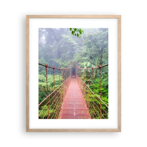 Een poster in een licht eiken lijst - Opgehangen over de kronen - 40x50 cm
