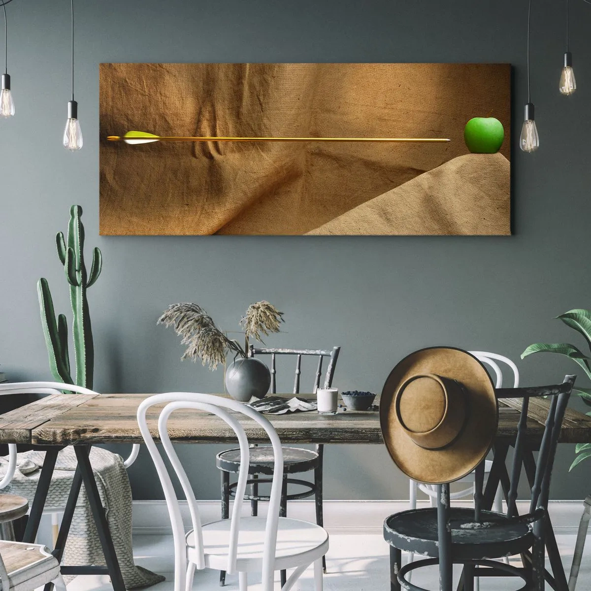 Schilderen op canvas - Roep de geest van William Tell op - 120x50 cm