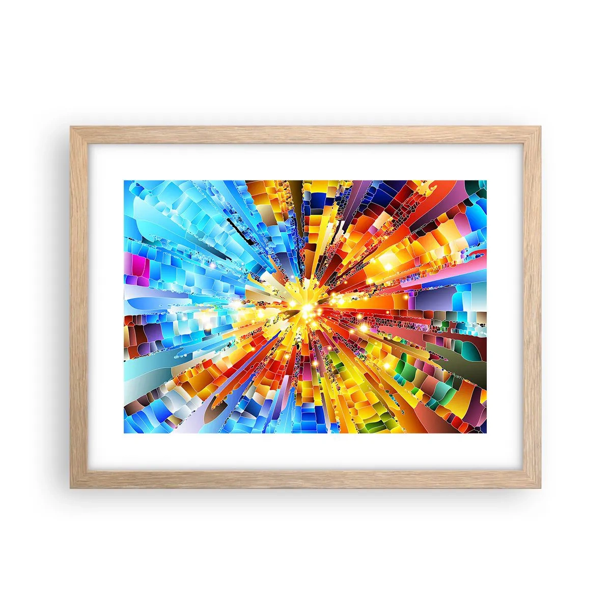 Een poster in een licht eiken lijst - In medias res - 40x30 cm