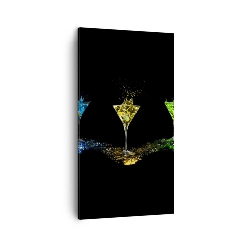 Schilderen op canvas - Kleuren van vreugde in kristalglas - 45x80 cm