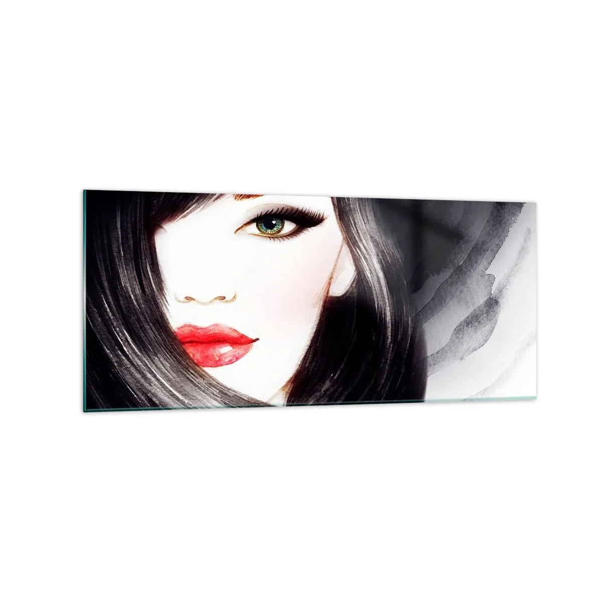 Schilderen op glas - Saffier look - 120x50 cm