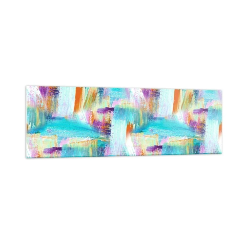 Schilderen op glas - Vrolijk vlekkerig en besmeurd - 160x50 cm