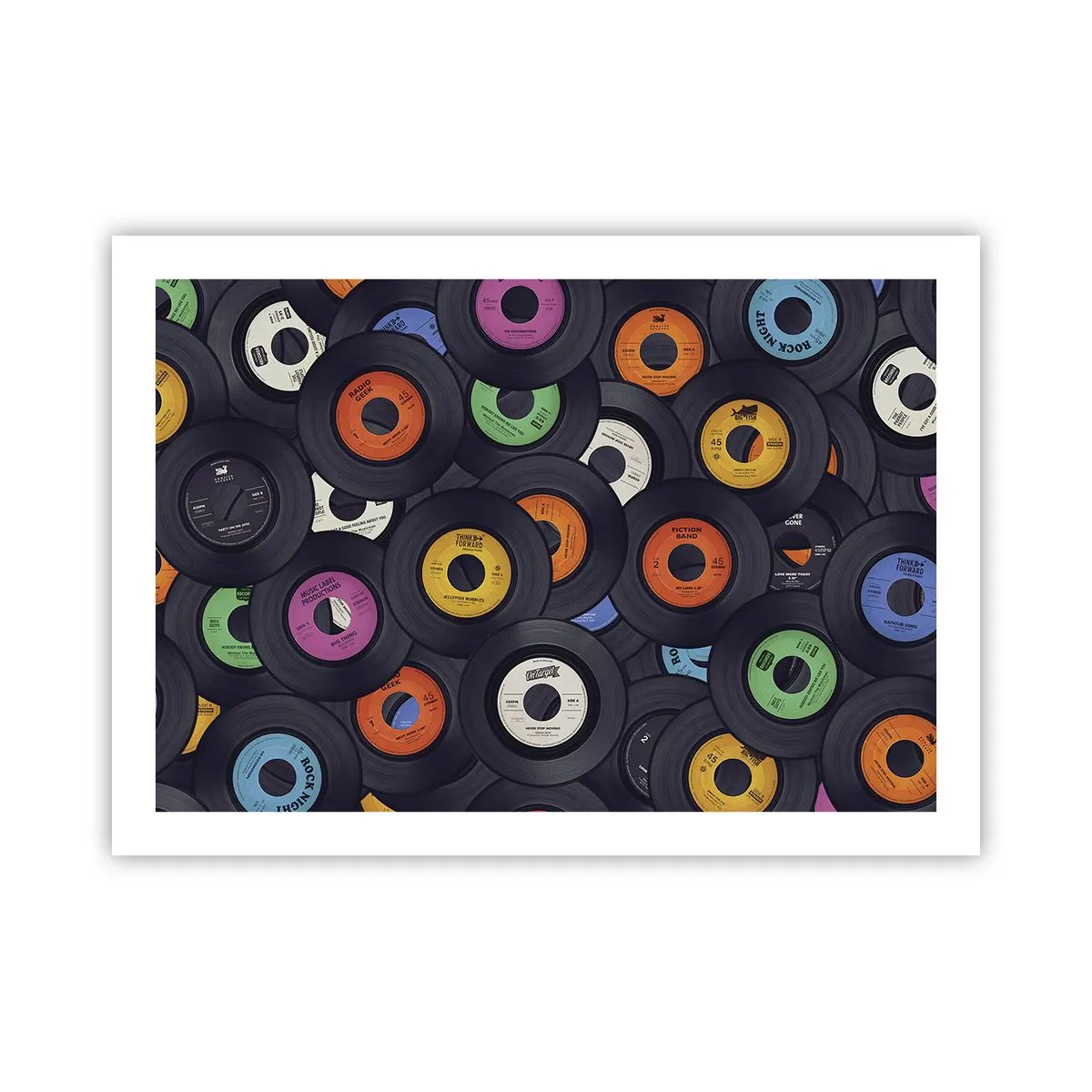 Poster - De kleuren van de klassiekers - 70x50 cm