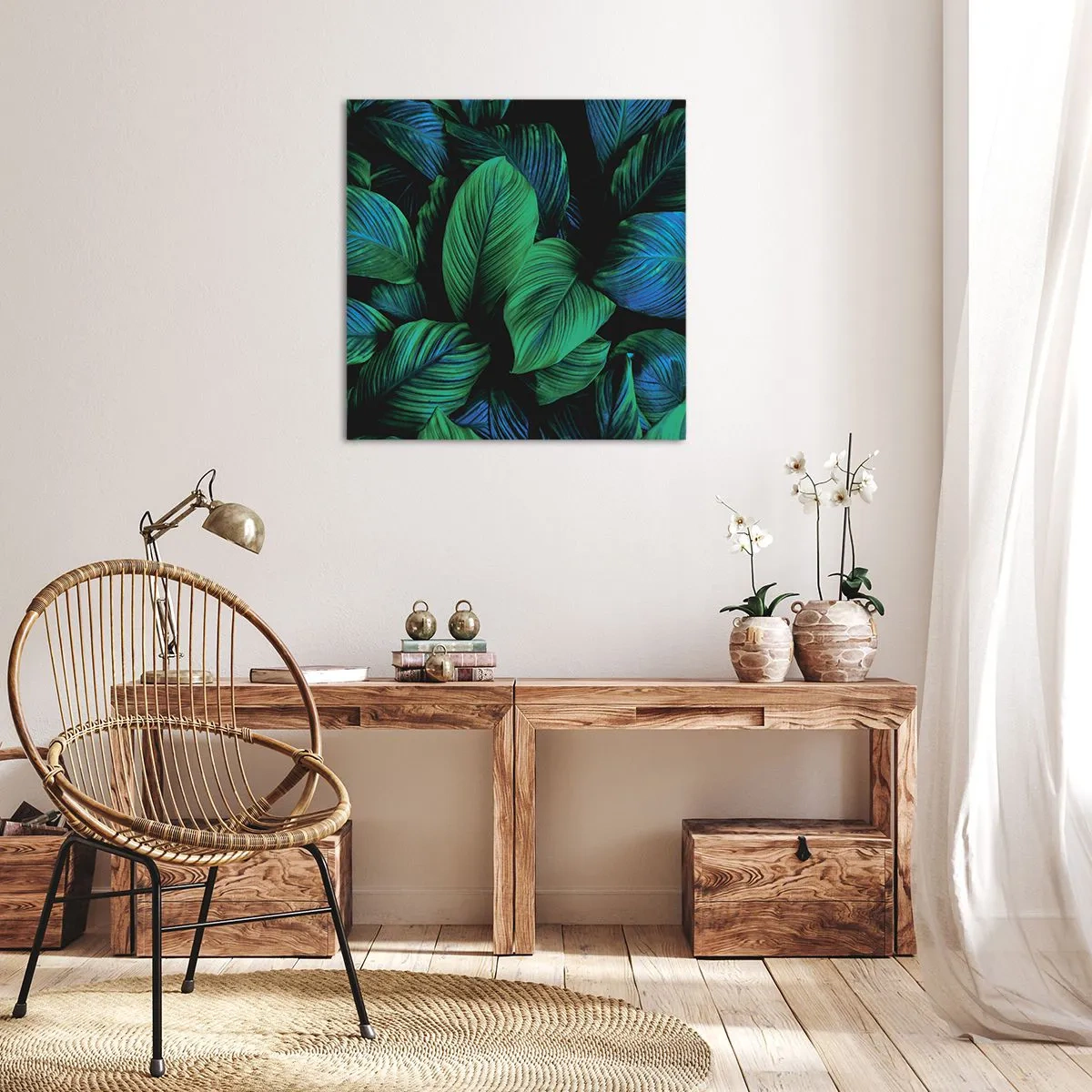 Schilderen op canvas - In de groene menigte - 50x50 cm