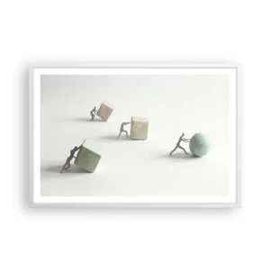 Poster in een witte lijst - Puur leven - 91x61 cm