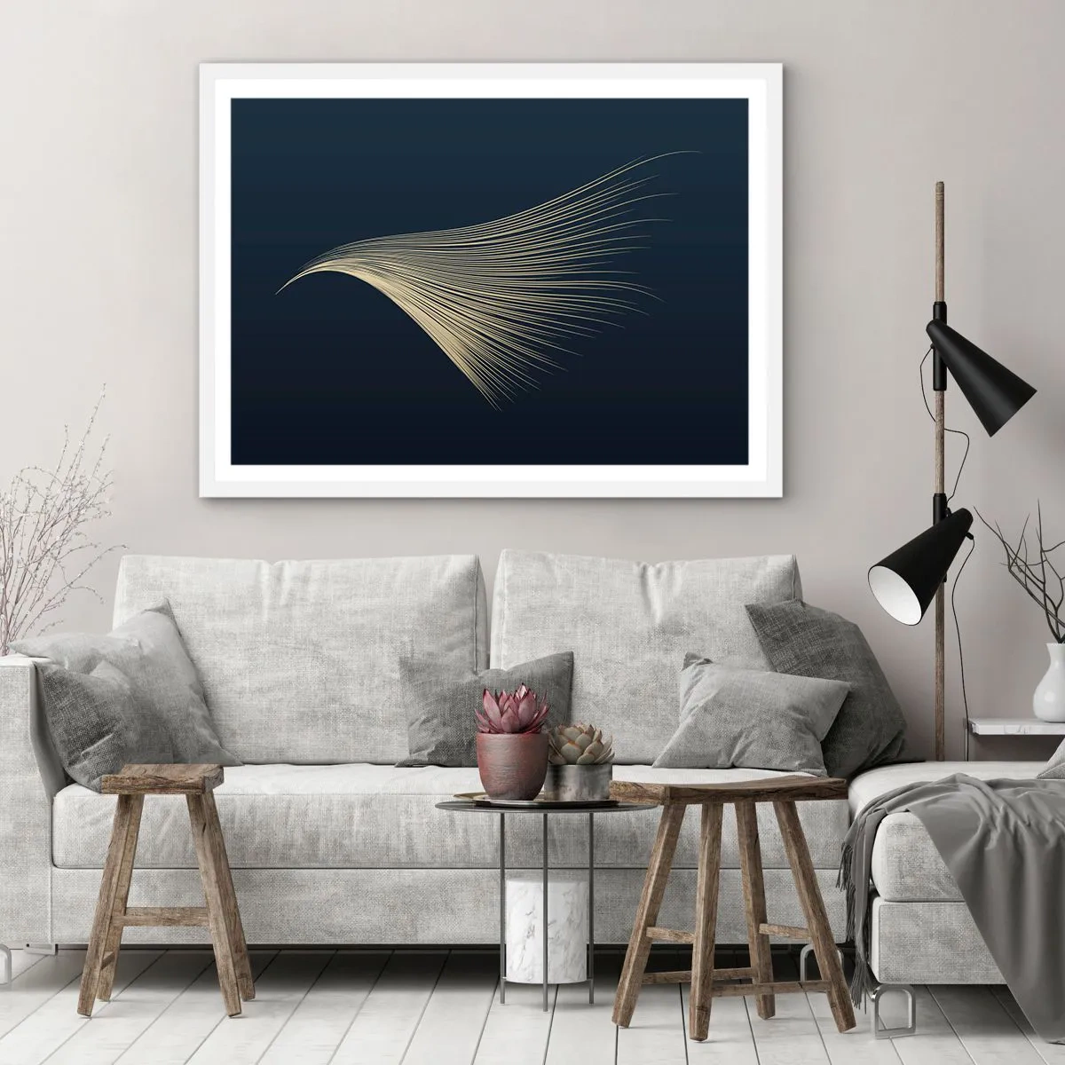Poster in een witte lijst - Als het haar van een engel - 40x30 cm