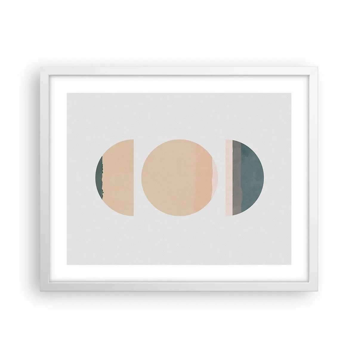 Poster in een witte lijst - Een Wiel achter een andere - 50x40 cm