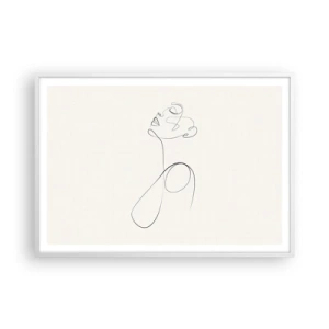 Poster in een witte lijst - Loopt in dromen - 100x70 cm