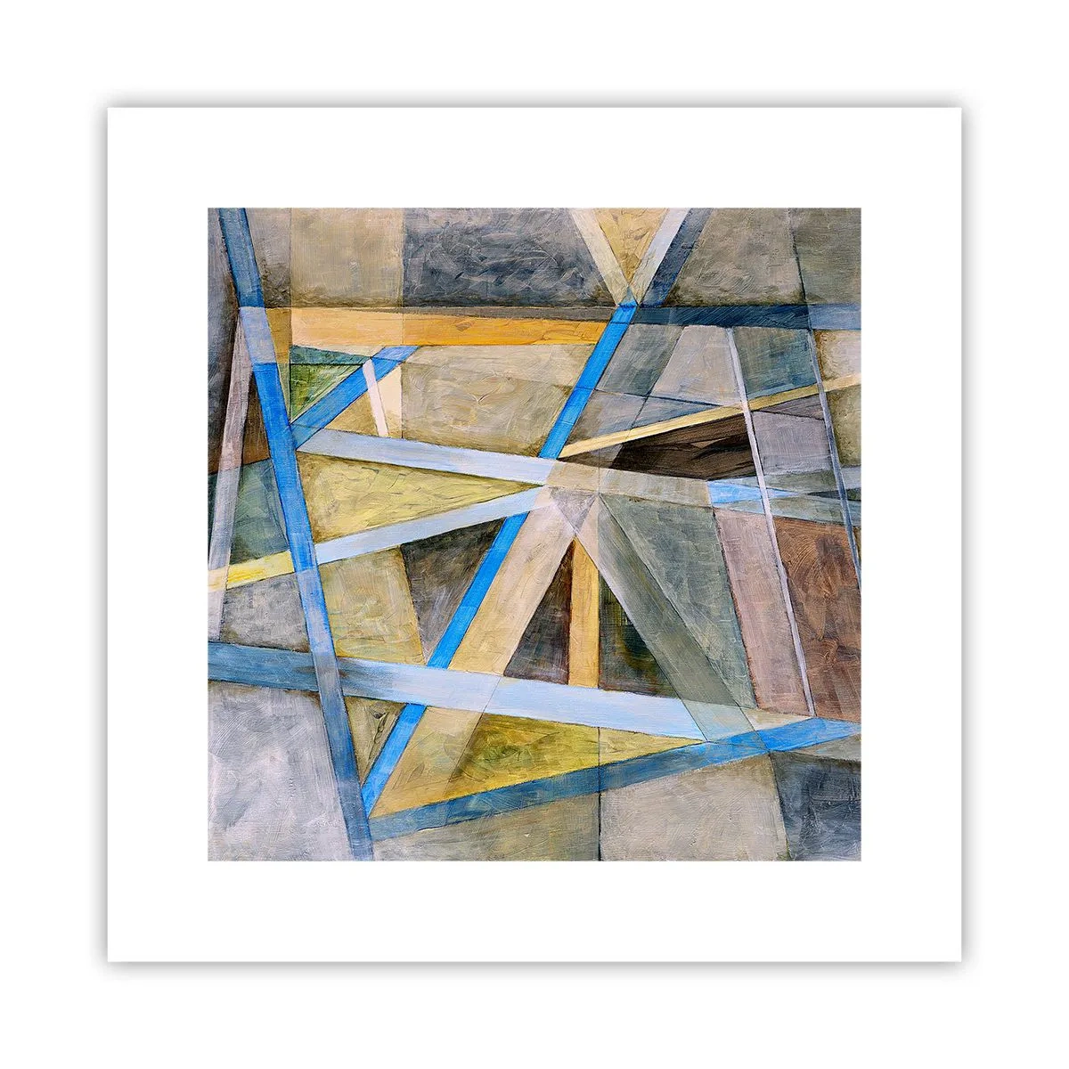 Poster - Recht of diagonaal? - 30x30 cm