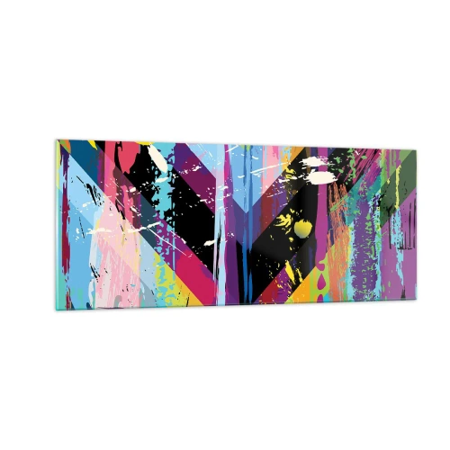 Schilderen op glas - Van boven naar beneden - 100x40 cm