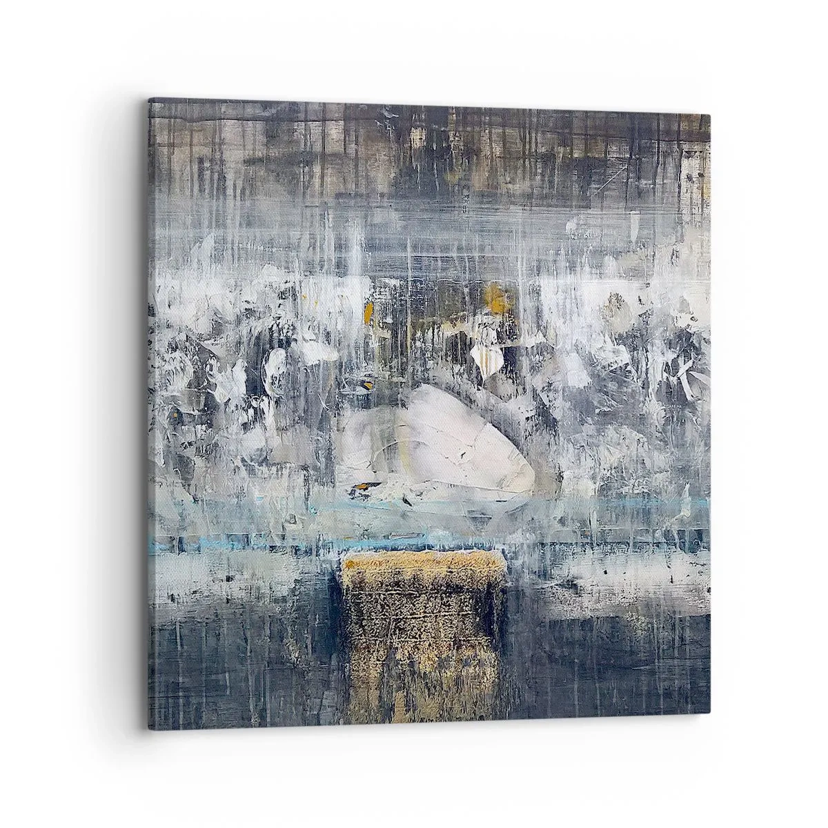 Schilderen op canvas - Als op ijs, als zo moeizaam - 70x70 cm