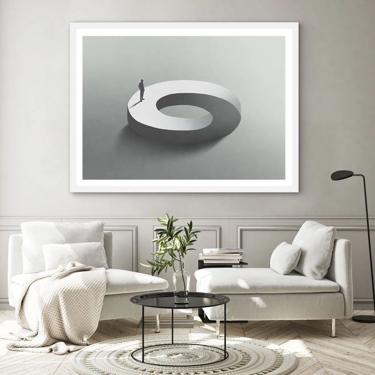 Poster in een witte lijst - En wees hier slim - 50x40 cm