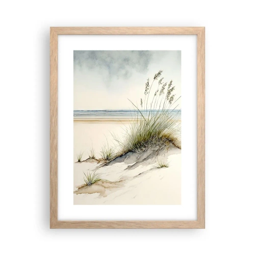 Een poster in een licht eiken lijst - Vertroeteld door de wind - 30x40 cm