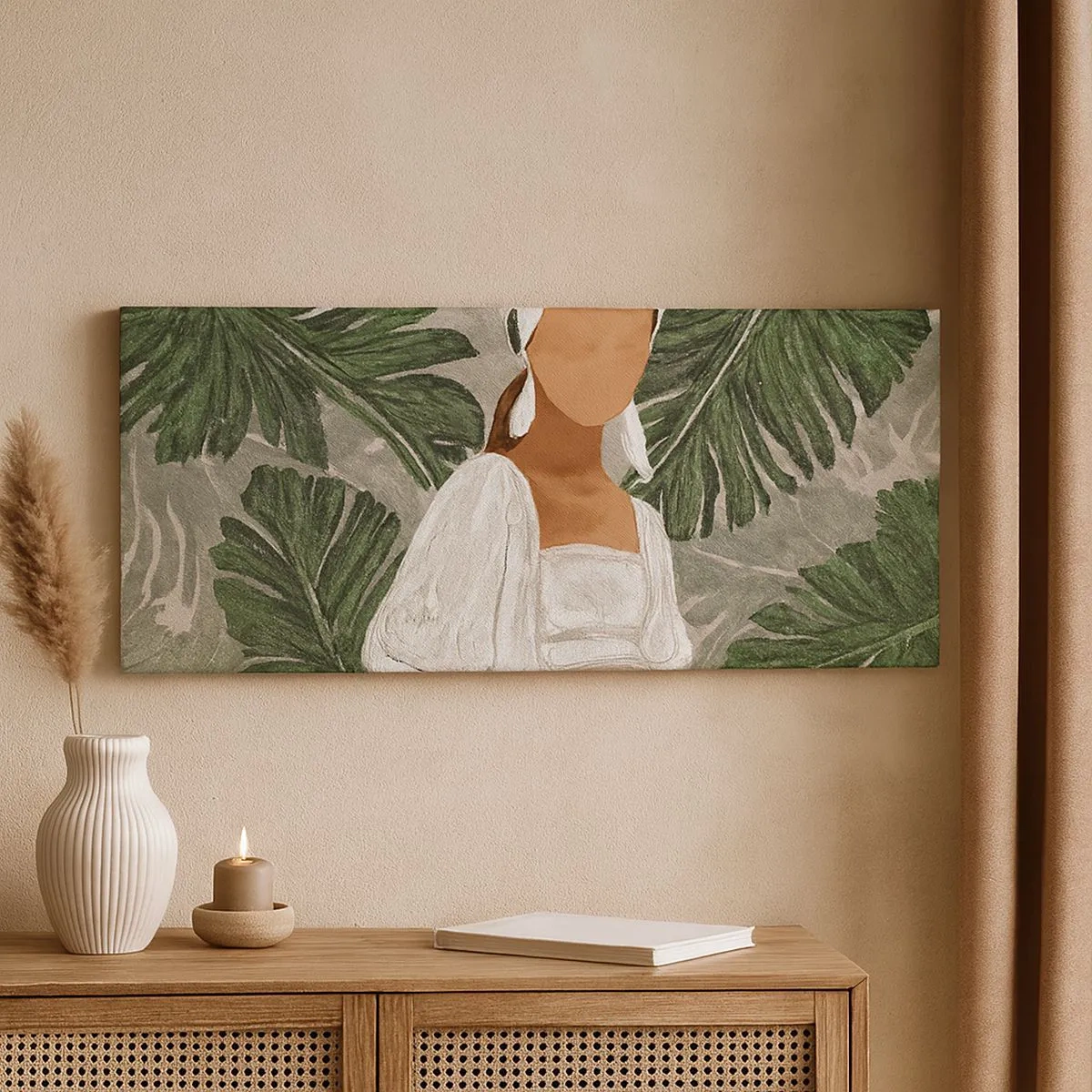 Schilderen op canvas - Exotisch portret - 100x40 cm