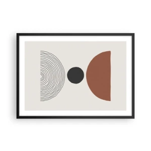 Poster in een zwarte lijst - Het middelpunt van de aandacht - 70x50 cm