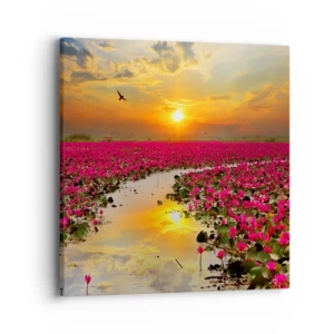 Schilderen op canvas - Het geheime leven van het meer - 40x40 cm