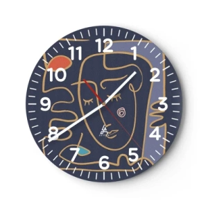 Wandklok - Klok - In nadenken - 40x40 cm