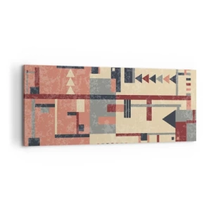 Schilderen op canvas - Een combinatie van verticalen en horizontalen - 120x50 cm