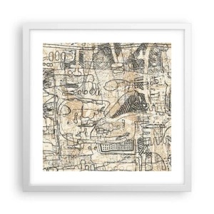 Poster in een witte lijst - Het wacht om te worden gedecodeerd - 40x40 cm