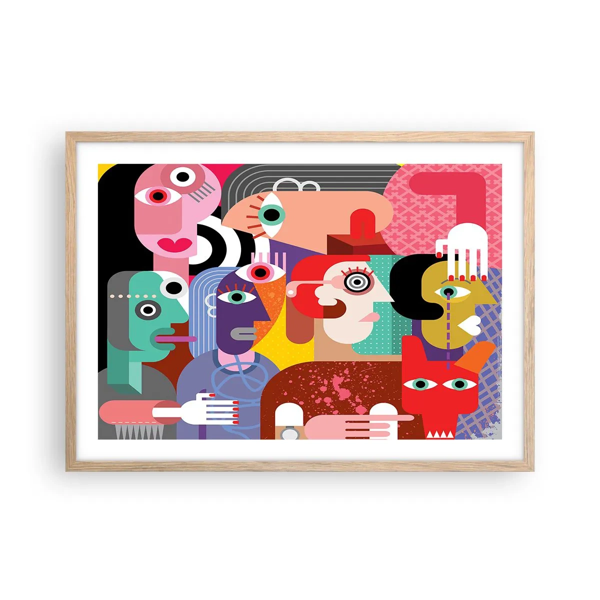 Een poster in een licht eiken lijst - Wij zijn van de heer Picasso - 70x50 cm