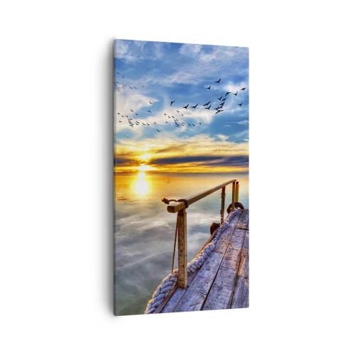 Schilderen op canvas - De wind gaat rusten - 55x100 cm