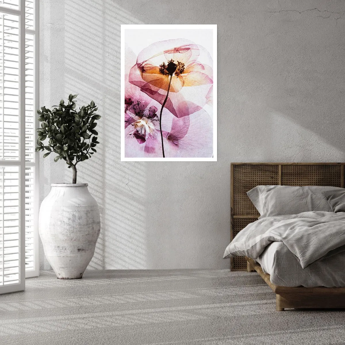 Poster - Transparante lichaamsbloemen - 40x50 cm