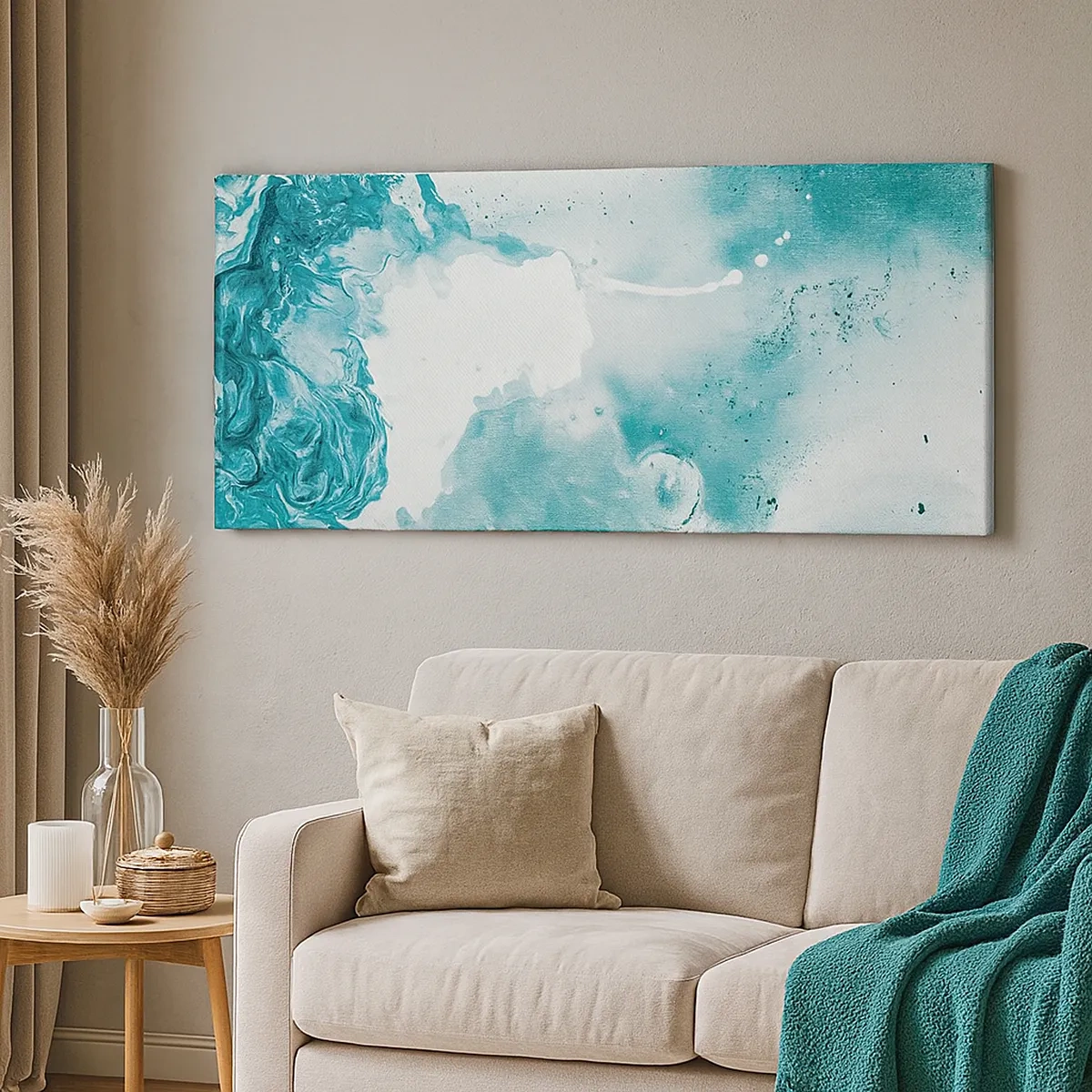 Schilderen op canvas - Moerast van blauw - 30x30 cm