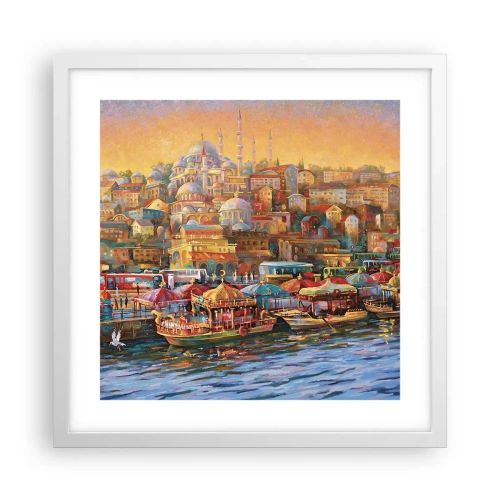 Poster in een witte lijst - Istanboel verhaal - 40x40 cm